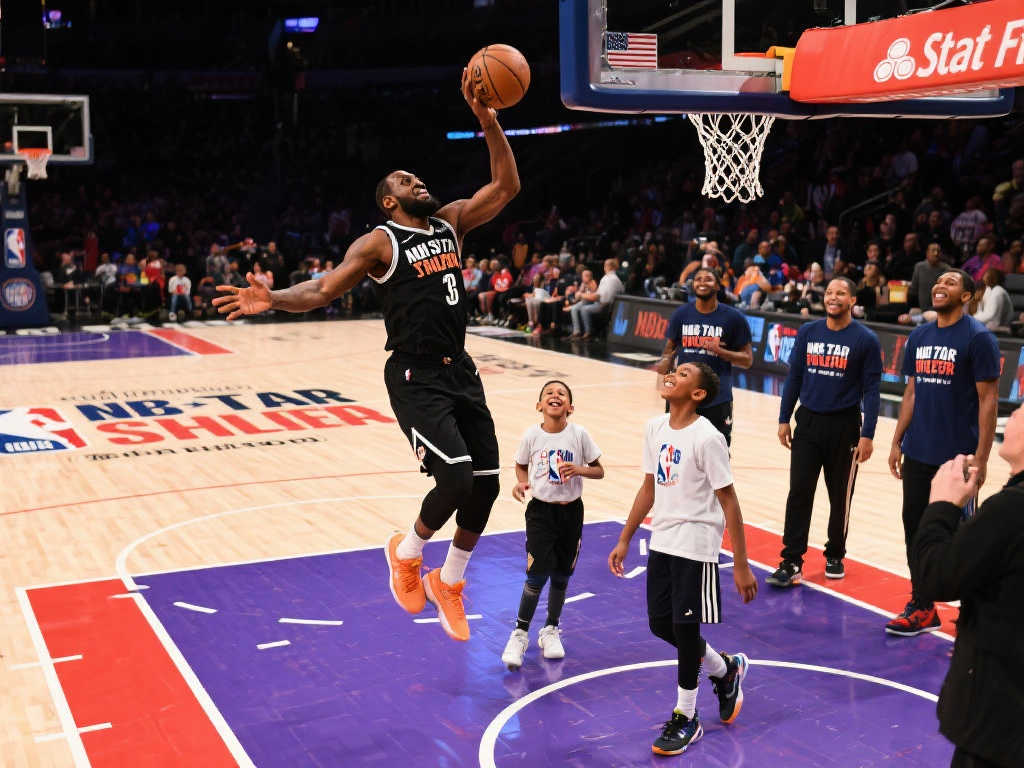NBA球星全明星赛为儿童体育基金献爱心 NBA球星全明星赛为儿童体育基金献爱心