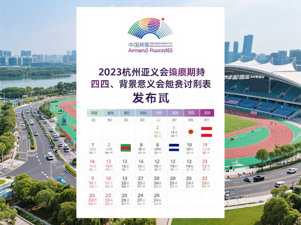 2023杭州亚运会赛事日程正式发布 2023杭州亚运会赛事日程正式发布